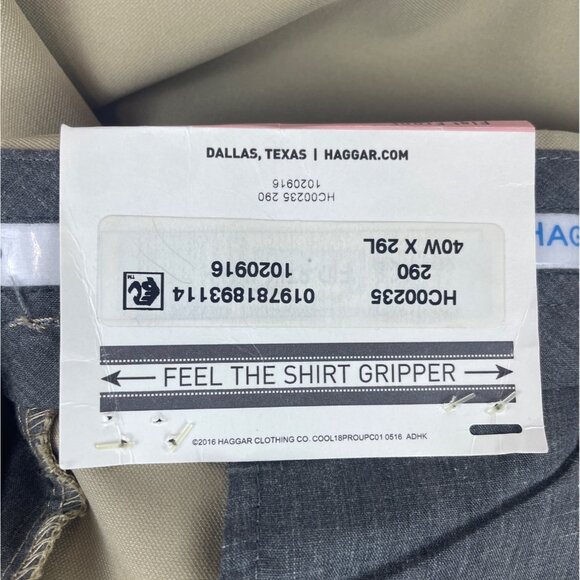 Haggar Men's Beige Khaki Pants Sz 40x29 - NWT - Picture 11 of 12